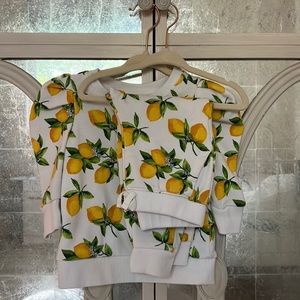 Janie & Jack Lemon Jogger set